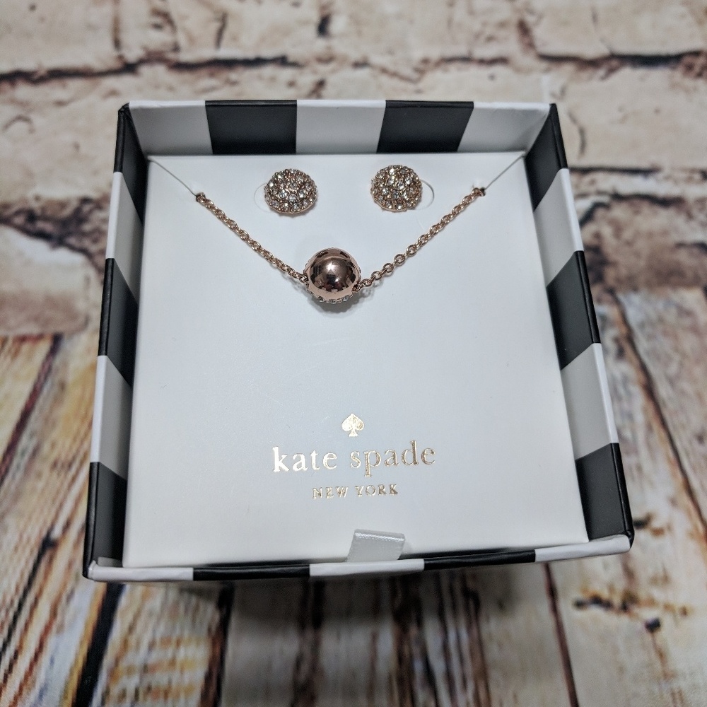 Final Sale!! Kate Spade Night Louge Rose Gold Set - Picture 3 of 4